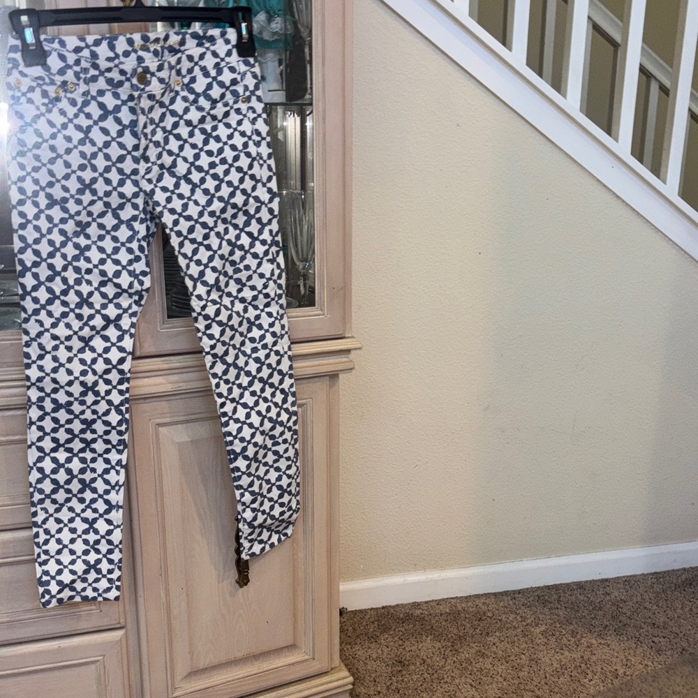Michael Kors White and Blue Skinny Jeans - Picture 4 of 10
